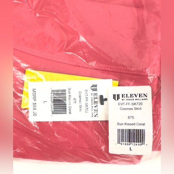 EleVen by Venus Williams | Cosmos Quick-Dry Tennis Skirt Sun Kissed Coral    NWT - Picture 9 of 9